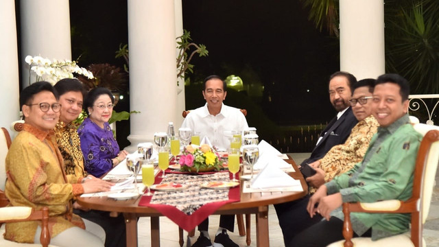 Pertemuan Jokowi dan koalisi di Istana Bogor, Senin (23/7/2018) malam. (Foto: Dok. Biro Pers Setpres)