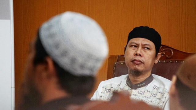 Zainal Anshori, anggota JAD, di PN Jakarta Selatan. (Foto: Iqbal Firdaus/kumparan)