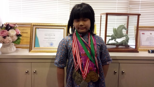 Samantha Edithso, Juara Dunia Catur U-10 (Foto: dok : istimewa)