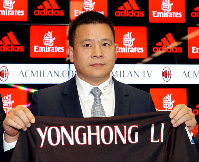 Mantan pemilik Milan, Li Yonghong. (Foto: Reuters/Alessandro Garofalo)
