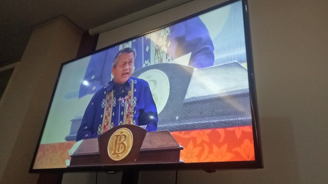 Gubernur BI Perry Warjiyo dalam Sarasehan Nasional TPID. (Foto: Resya Firmansyah/kumparan)