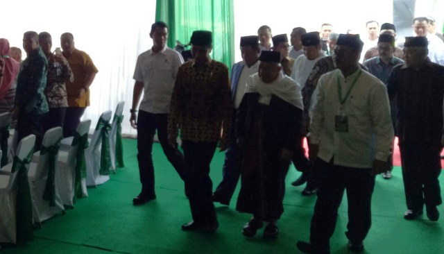 Jokowi hadiri Milad ke-43 MUI dan peletakan batu pertama Menara MUI. (Foto: Jihad Akbar/kumparan)