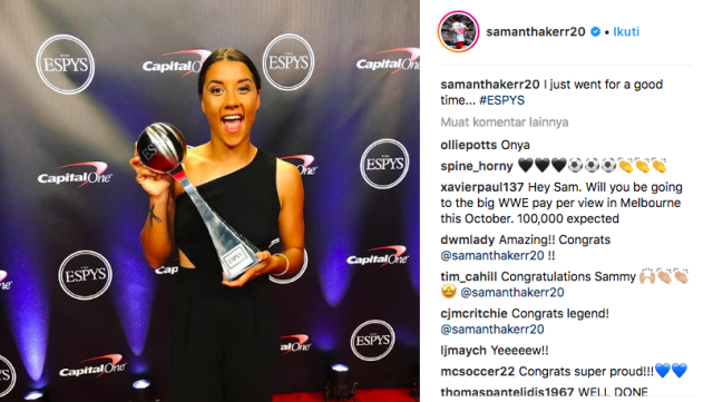 Menanti Pengukuhan Sam Kerr sebagai Pemain Terbaik Sepak Bola Wanita