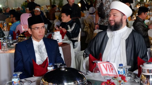 Tuan Guru Bajang (TGB) Zainul Majdi dalam Konferensi Ulama Internasional. (Foto: Resya Firmansyah/kumparan)