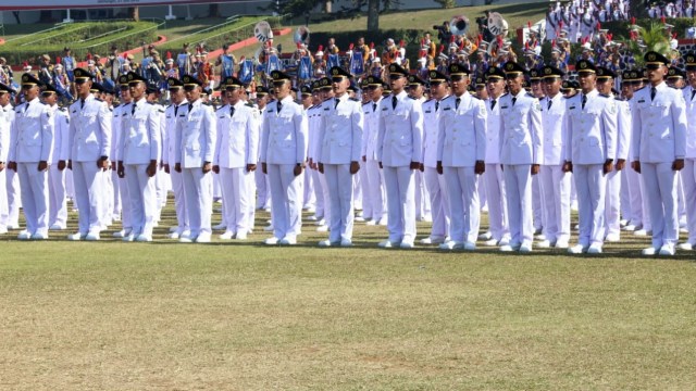 Presiden Jokowi melantik Praja Muda IPDN  (Foto: Dok. Kemendagri)