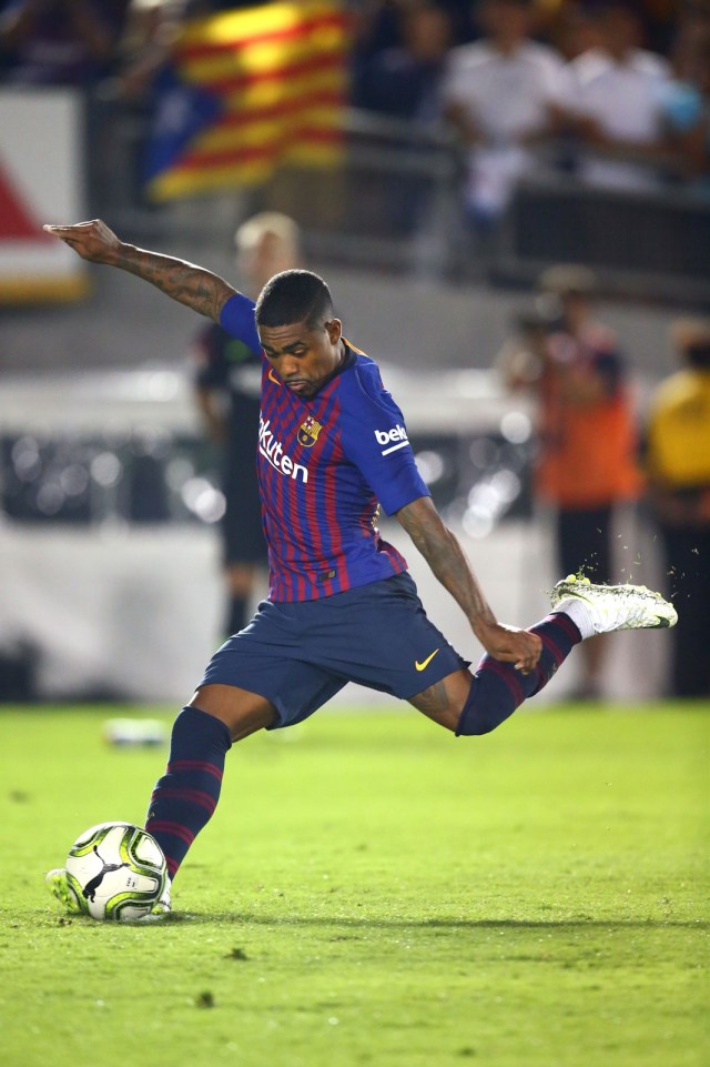 Malcom dalam laga debut tak resminya untuk Barcelona. (Foto: USA Today via Reuters/Mark J. Rebilas)