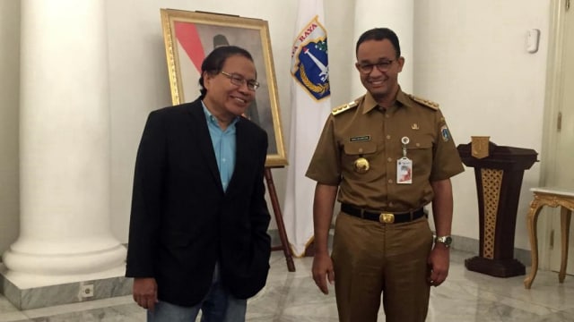 Anies dan Rizal Ramli bertemu di Balai Kota (Foto: Paulina Herasmaranindar/kumparan)