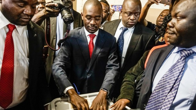 Pemimpin Oposisi Zimbabwe Nelson Chamisa (Foto: AFP/Zinyange AUNTONY)