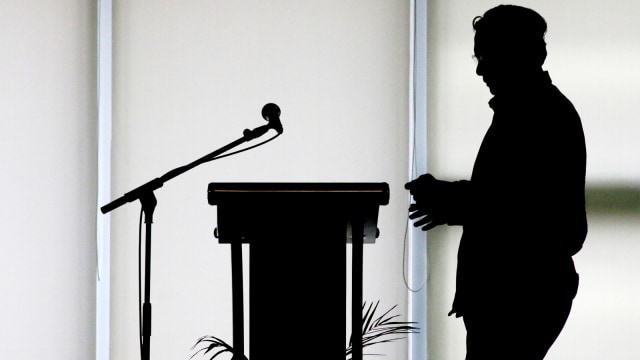 Dewan Pengarah Badan Ideologi Pembinaan Pancasila (BPIP) Mahfud MD menyampaikan orasi kebangsaan di Jakarta, Selasa (31/7). Foto: ANTARA FOTO/Rivan Awal Lingga