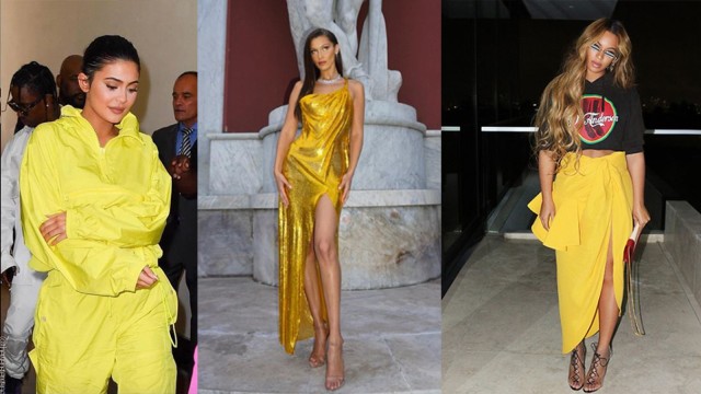 Gen-Z Yellow (Foto: Instagram @kyliejenner @bellahadid @beyonce)