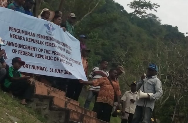 50 Separatis Umumkan Pemerintahan Negara Republik Federal Papua Barat