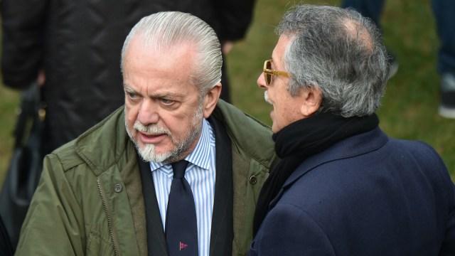 De Laurentiis (kiri). (Foto: Alberto Pizzoli/AFP)