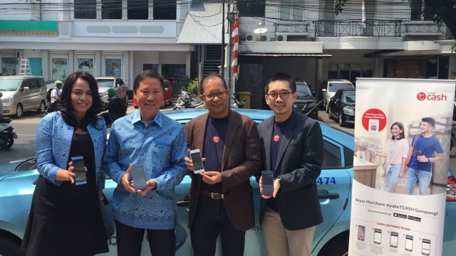 Kerja sama TCash dan Blue Bird. (Foto: Astrid Rahadiani Putri/kumparan)