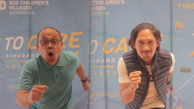 Sogi dan Ibnu Jamil di konferensi pers Run to Care 2018, Kamis (2/8). (Foto: Alexander Vito Edward Kukuh/kumparan)