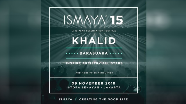 Khalid jadi bintang tamu utama di acara Ismaya 15 (Foto: Dok. Ismaya Grup)
