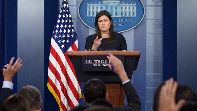 Eks Juru bicara gedung putih, sarah sanders Foto: Reuters/Mary F. Calvert