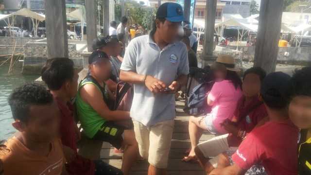 Pelaku penyebab terjadinya kebakaran di Gili Lawa, Nusa Tenggara Timur, Jumat (3/8). (Foto: Taman Nasional Komodo)