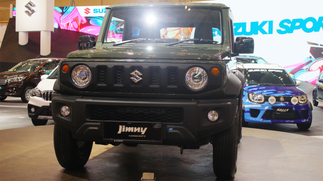 Mobil Jimny keluaran terbaru, di ICE BSD, Serpong, Tangerang Selatan, Jumat (3/8) (Foto: Alfons Hartanto/kumparan)
