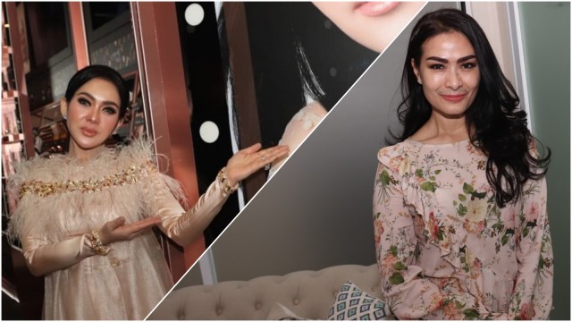 Syahrini dan Iis Dahlia. (Foto: Munady)