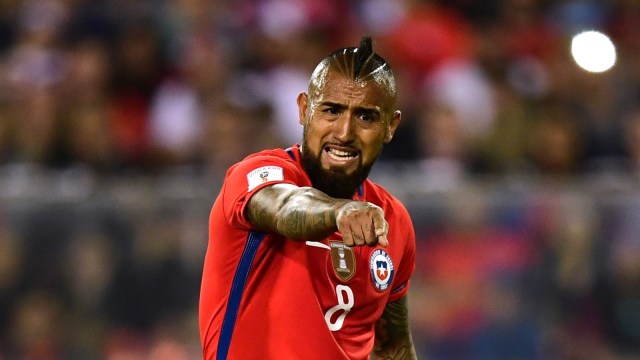 Vidal segera jadi pemain baru Barcelona. (Foto: AFP/Martin Bernetti)