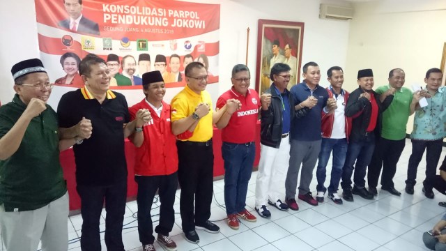 9 Sekjen Parpol Pendukung Koalisi Pendukung Jokowi. (Foto: Adim Mugni/kumparan)