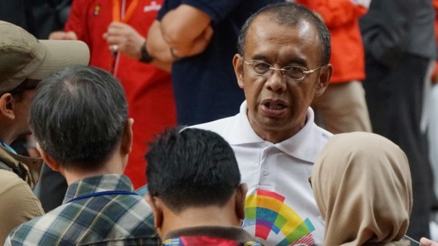 Sesmenpora Gatot S Dewabroto di Istora Senayan, Jakarta (5/8). (Foto: Iqbal Firdaus/kumparan)