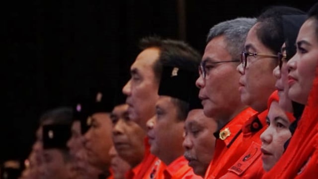 Johan Budi di acara Pembekalan Bacaleg DPR RI, Minggu (5/8) (Foto: Iqbal Firdaus/kumparan)