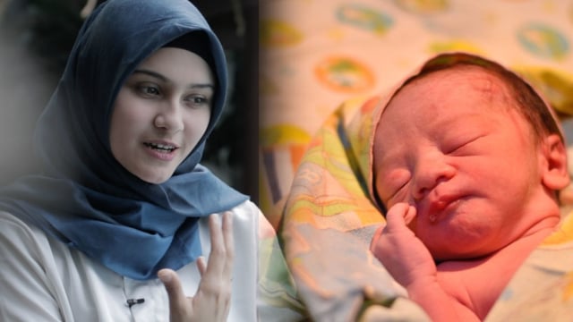 Zee Zee Shahab dan anaknya. (Foto: Resnu Andika/kumparan dan Instagram story/@ zeezeeshahab)