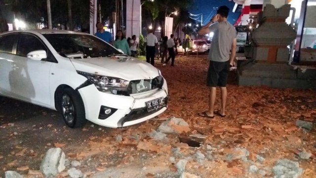 Dampak kerusakan gempa di Denpasar, Bali (5/8). (Foto: Dok. Istimewa)