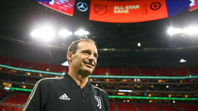 Pelatih Juventus, Max Allegri, jelang pertandingan melawan MLS All-Star. (Foto: USA Today/Reuters/Mark J. Rebilas)