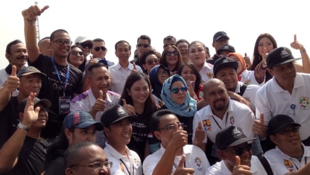Presiden Joko Widodo tinjau Venue di Ancol. (Foto: Jihad Akbar/kumparan)