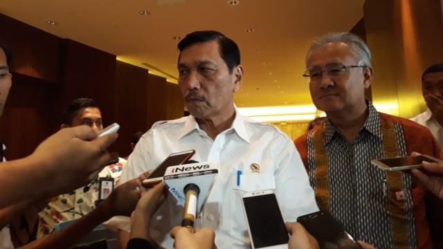 Luhut Binsar Pandjaitan di Hotel Pullman, Jakarta, Senin (6/8). (Foto: Ema Fitriyani/kumparan)