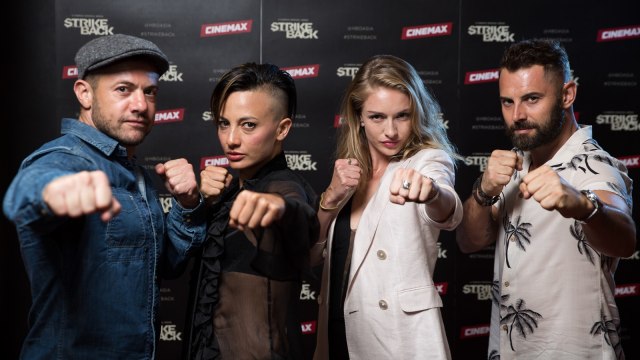 Para pemain 'Strike Back' Season 6: Warren Brown, Alin Sumarwata, Yasemin Allen, dan Daniel MacPherson, Rabu (1/8). (Foto: Dok. HBO Asia)