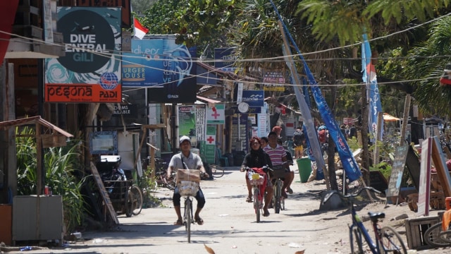 Kondisi Gili Trawangan setelah gempa, Selasa (7/8). (Foto: Jamal Ramadhan/kumparan)