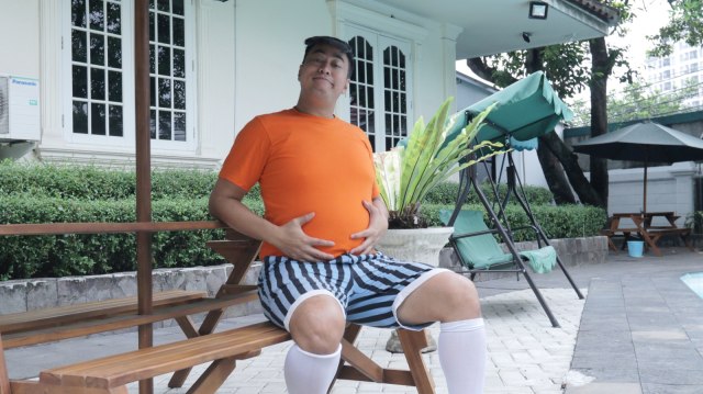 Pandji Pragiwaksono pemain Film Doa di kumparan, Selasa (7/8). (Foto: Garin Gustavian/kumparan)