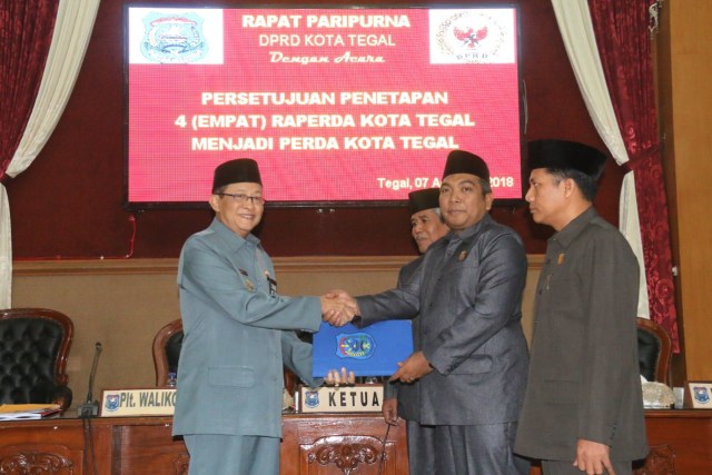 4 Raperda Kota Tegal Disahkan Jadi Perda 