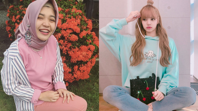 Intan Khasanah dan  Lisa Blackpink  (Foto: Instagram @intankhasanah dan @lalalalisa_m)