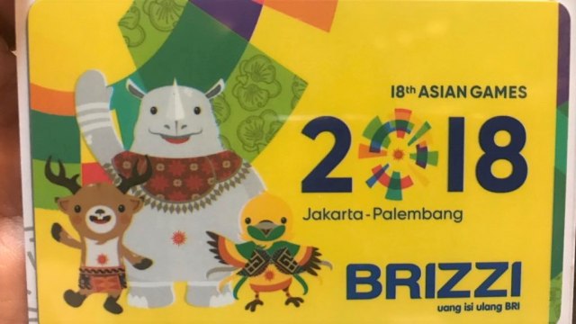 Uang elektronik BRI (Brizzi) edisi Asian Games.  (Foto: Dewi Rachmat Kusuma/kumparan)