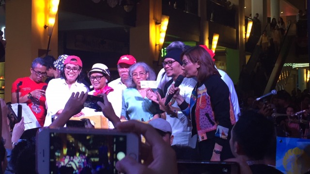 Elek Yo Band di Panggung Konser Kepedulian untuk Lombok, Jakarta Selatan, Kamis (9/8/18). (Foto: Giovanni/kumparan)