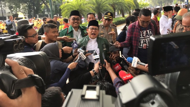 Cak Imin tiba di area Gedung KPU, Jakarta, Jumat (10/8/2018). (Foto: Cornelius Bintang/kumparan)