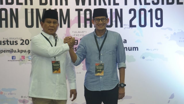 Suasana pendaftaran Prabowo dan Sandiaga Uno sebagai Capres dan Cawapres 2019 di KPU, Jakarta, Jumat (10/8/2018). (Foto: Nugroho Sejati/kumparan)