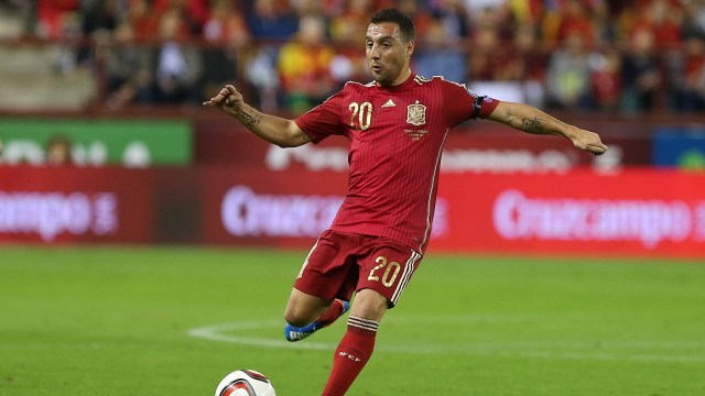 Cazorla saat berseragam Timnas Spanyol. (Foto: CESAR MANSO / AFP)