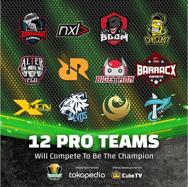 12 Tim yang Bertanding di TBoF. (Foto: Indonesia Esports Premier League (IESPL))