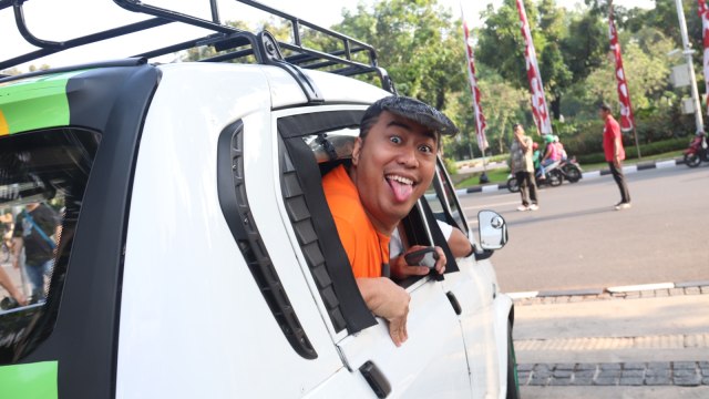 Cast Film DOA, Pandji Pragiwaksono di Pendopo Balai Kota, Jakarta (10/8). (Foto: Munady Widjaja)