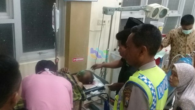 Ditabrak Motor, Pengayuh Sepeda di Sugihwaras Bojonegoro Luka Berat