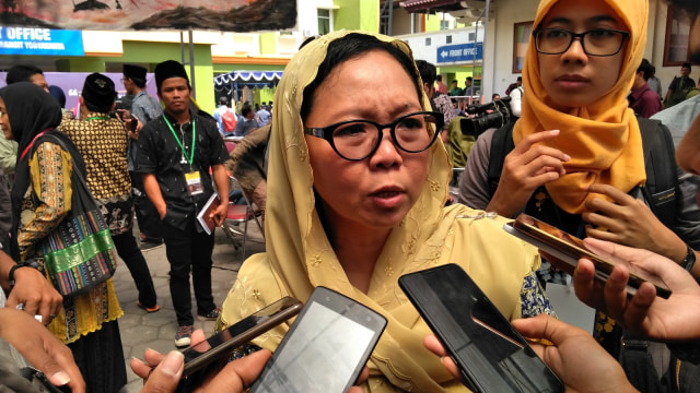 Alissa Qotrunnada Munawaroh atau Alissa Wahid di sela-sela Temu Nasional Penggerak Jaringan Gusdurian 2018 di Sleman, Yogyakarta, Sabtu (11/8). (Foto: Arfiansyah Panji Purnandaru/kumparan)