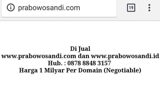 Tampilan situs prabowosandi.com (Foto: kumparan)
