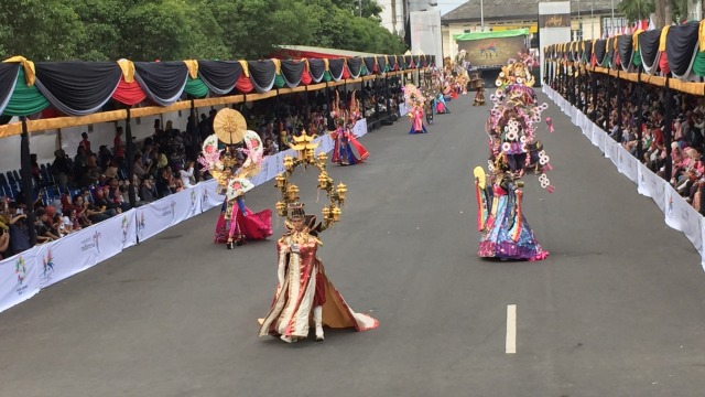 Peserta JFC 2018 Defile Korea. (Foto: Gitario Vista Inasis/kumparan)