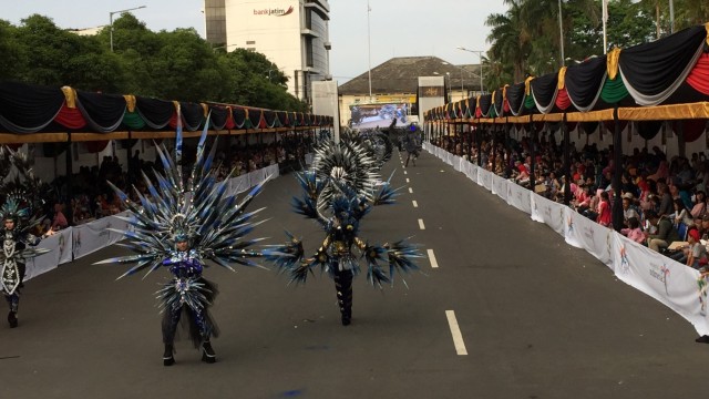 Peserta JFC 2018 Defile Star. (Foto: Gitario Vista Inasis/kumparan)
