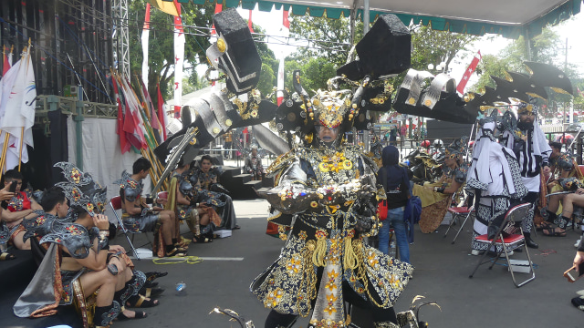 Salah satu peserta yang menggunakan kendaraan bermotor di JFC 2018. (Foto: Gitario Vista Inasis/kumparan)